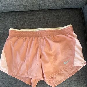 Nike Dri-Fit Women's Pink Lined Athletic Running Shorts in Size Small